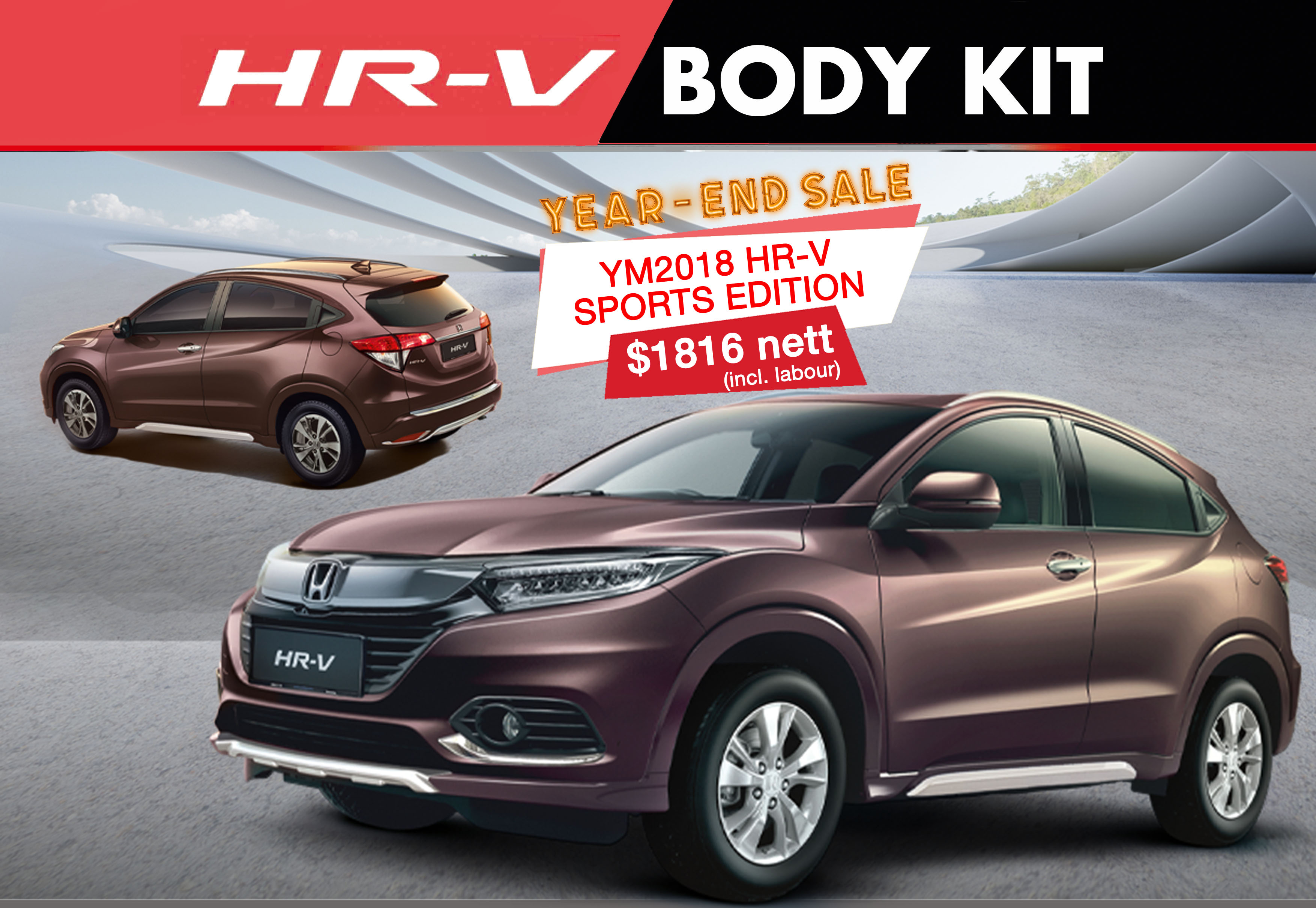 HR-V_bodykit_front Honda - Kah Motor - Parts & Accessories